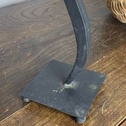 Modernist candlestick in wrought iron