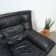 Fauteuil Leren vintage noir