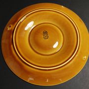 Gien artichoke slip plate with yellow decor