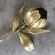 Vintage flower ashtray in solid gold-plated brass with six removable petals from the 60s/70s