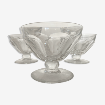 Set de 3 coupes à champagne Harcourt Talleyrand cristal Baccarat