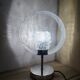 Space age lamp with bubbled glass