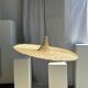 Large suspension, rattan luminaire in hat shape D:80cm