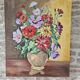 Oil on Canvas Still Life Spring Flowers Signed JP Collinet