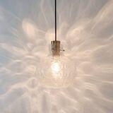 Mid-Century Bubble Glass & Brass Ceiling Light/Pendant by Helena Tynell for Limburg, Germany, 1960s