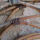 vintage rattan mirror