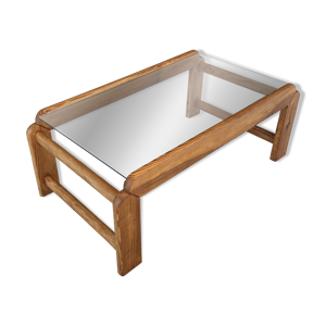 Table basse en verre - bois