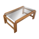TRAVERSE - Coffee table in glass and wood