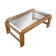 TRAVERSE - Coffee table in glass and wood