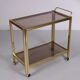 Hollywood Regency trolley with smoked glass