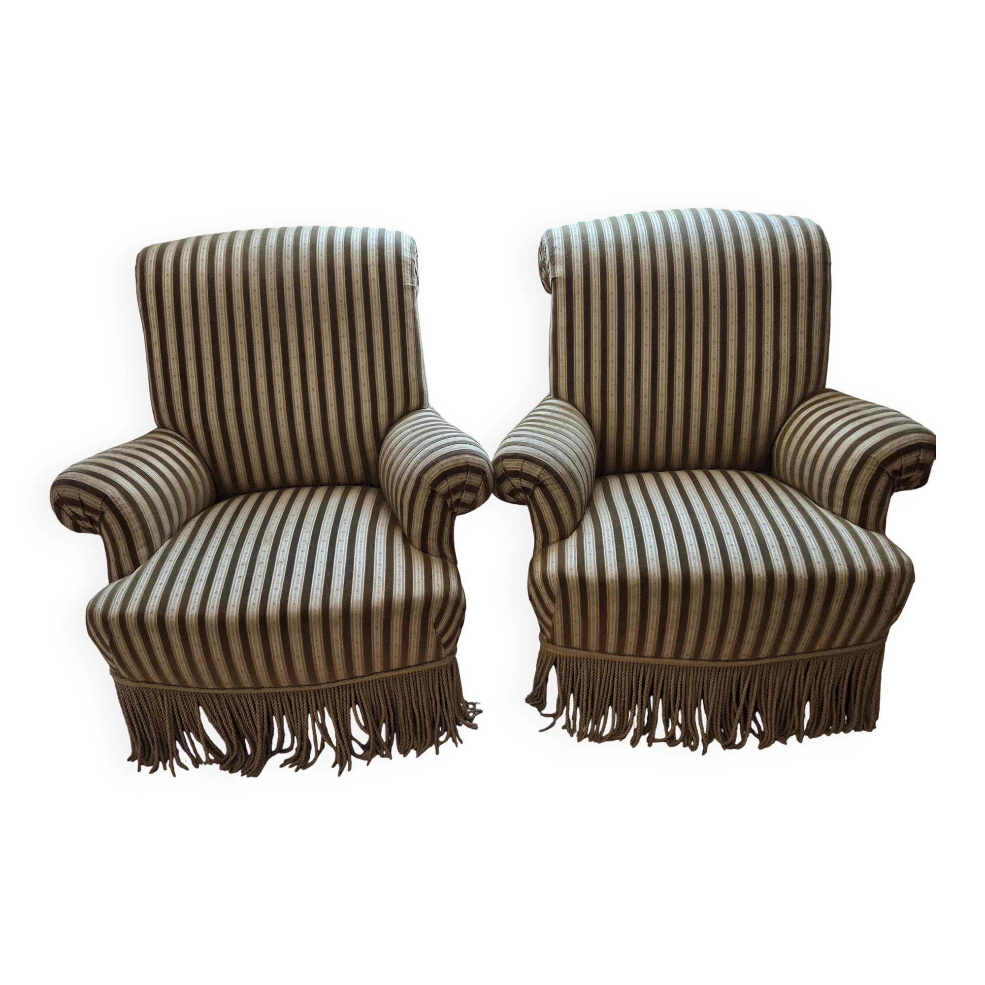 Pair of toad armchairs