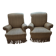 Pair of toad armchairs