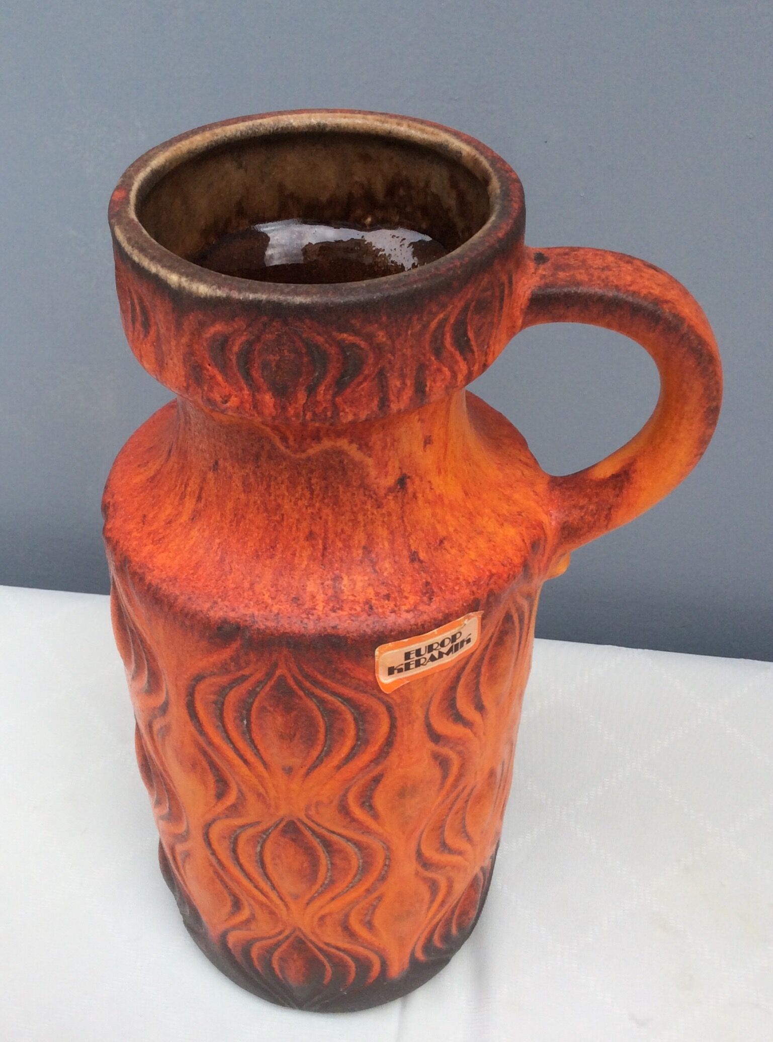 West Germany ceramic pitcher, 1960s