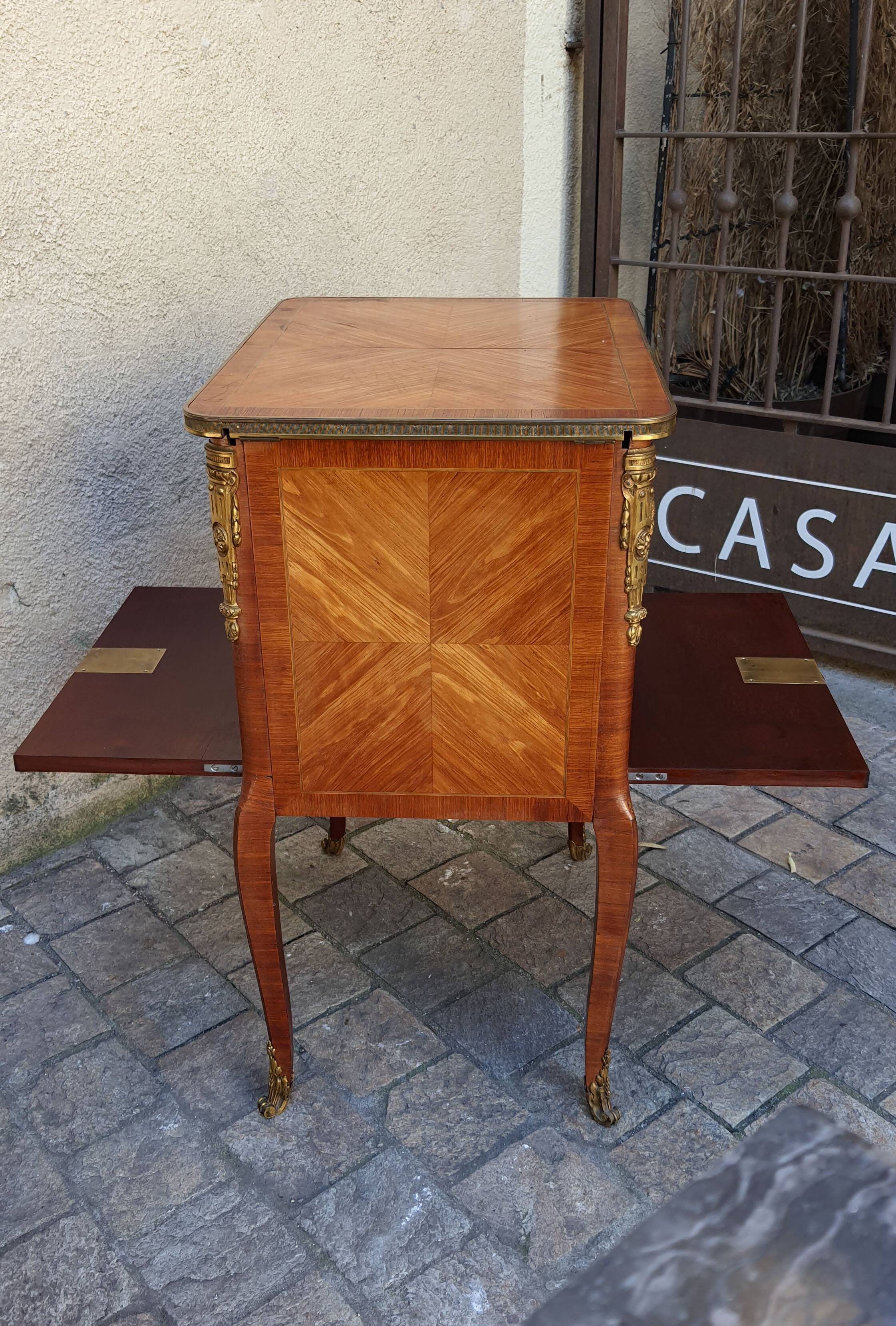 Louis XV Marquetry Bar Cabinet