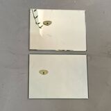 Set of 2 antique beveled mirrors 30x40cm
