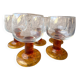 Verres à pied Luminarc années 70 orange