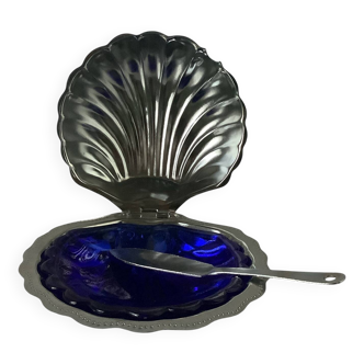 Vintage Shell Butter Dish – Art Deco Style