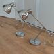 Pair of chrome lamps