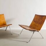 Pair of Vintage Danish "PK-22" Chairs by Poul Kjærholm for E. Kold, 1960s