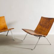 Pair of Vintage Danish "PK-22" Chairs by Poul Kjærholm for E. Kold, 1960s
