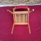 Fauteuil en hêtre et skaï