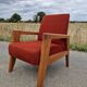 Antique solid oak armchair