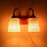 Vintage teak wall lamp for bedside, wall lamp Sweden 1960s