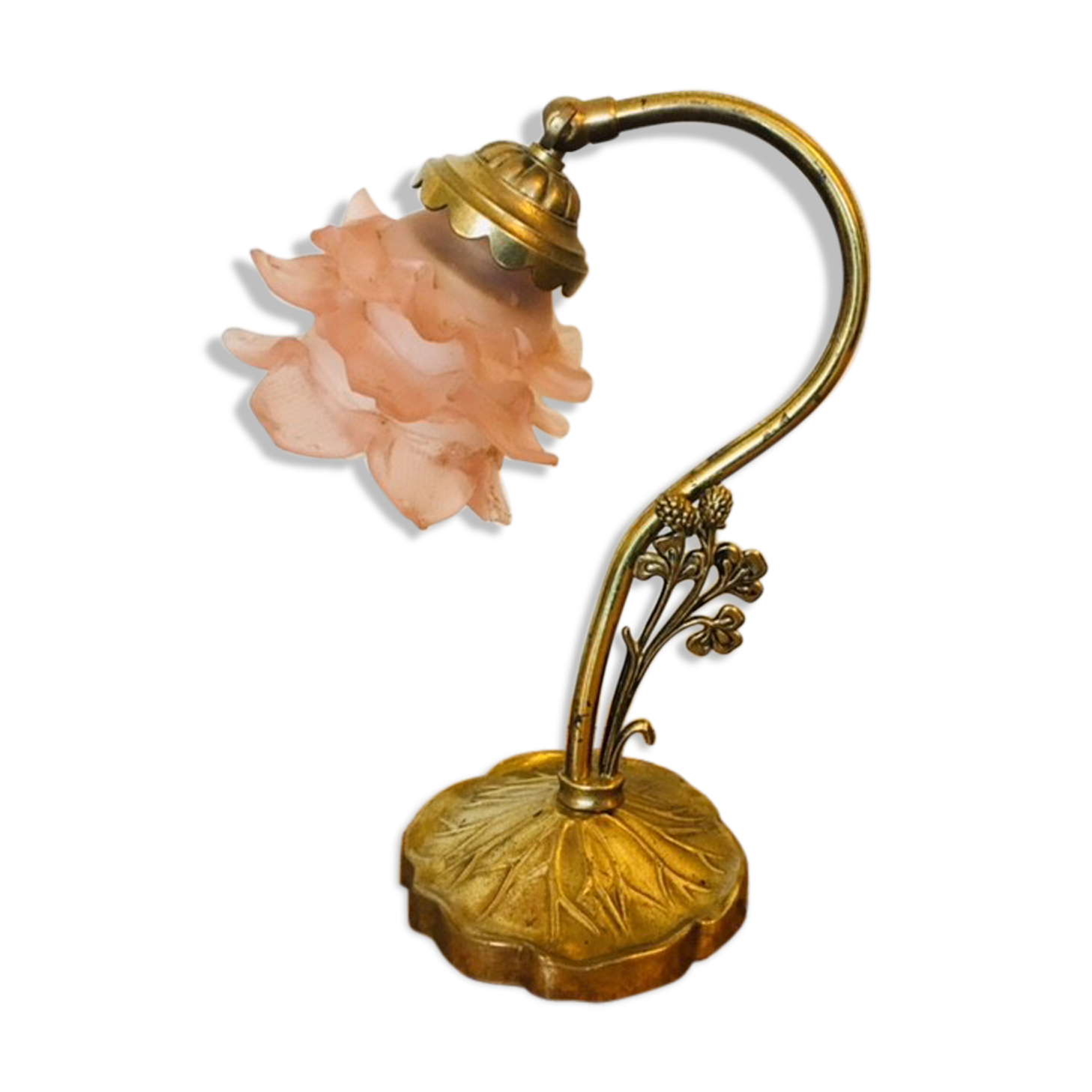 Lamp has ask floral decoration