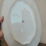 Plat art déco ovale en porcelaine