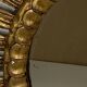 Large midcentury Spanish gold gilt wood sun or sunburst mirror, 1950s