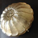 Amber glass ceiling rose by Limburg / vintage 1960s