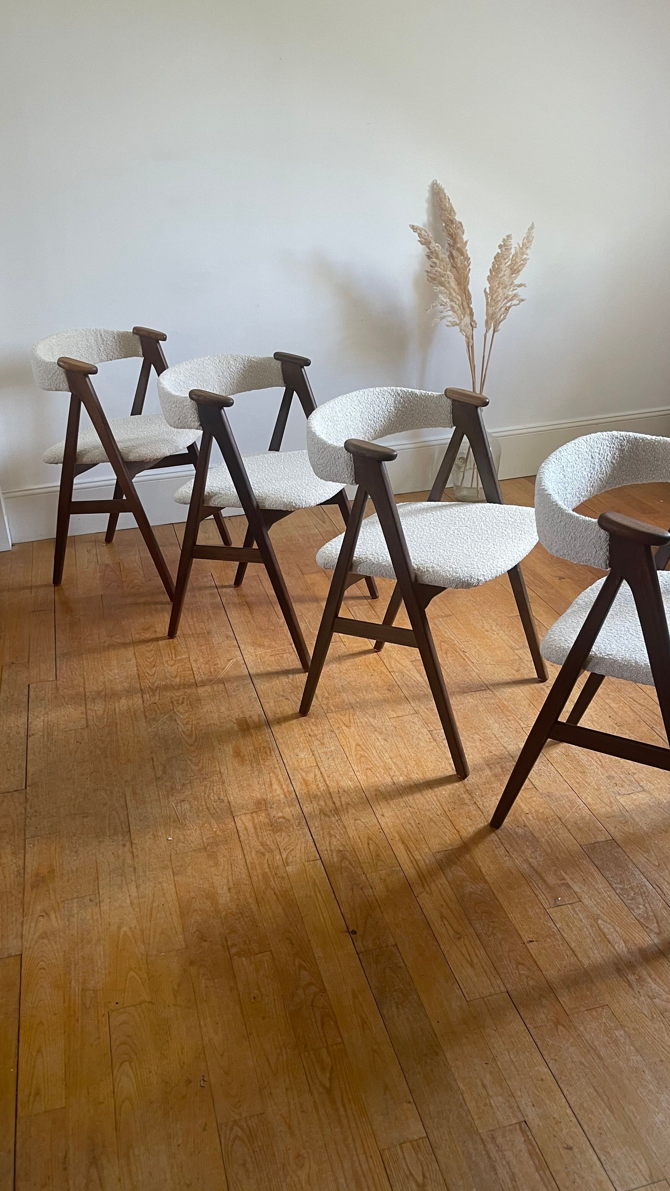 Vintage Danish teak chairs by Kai Kristiansen