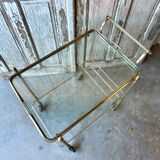 Desserte en laiton et verre, 1970