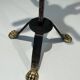 Fire Tool Set in Brass and Brushed Steel with Claw Feet, Attributed to the