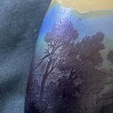 Gallé Blue Line Vase from the Vosges