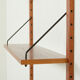 Scandinavian mid century wall unit with a console and a mirror, Denmark, 1970s