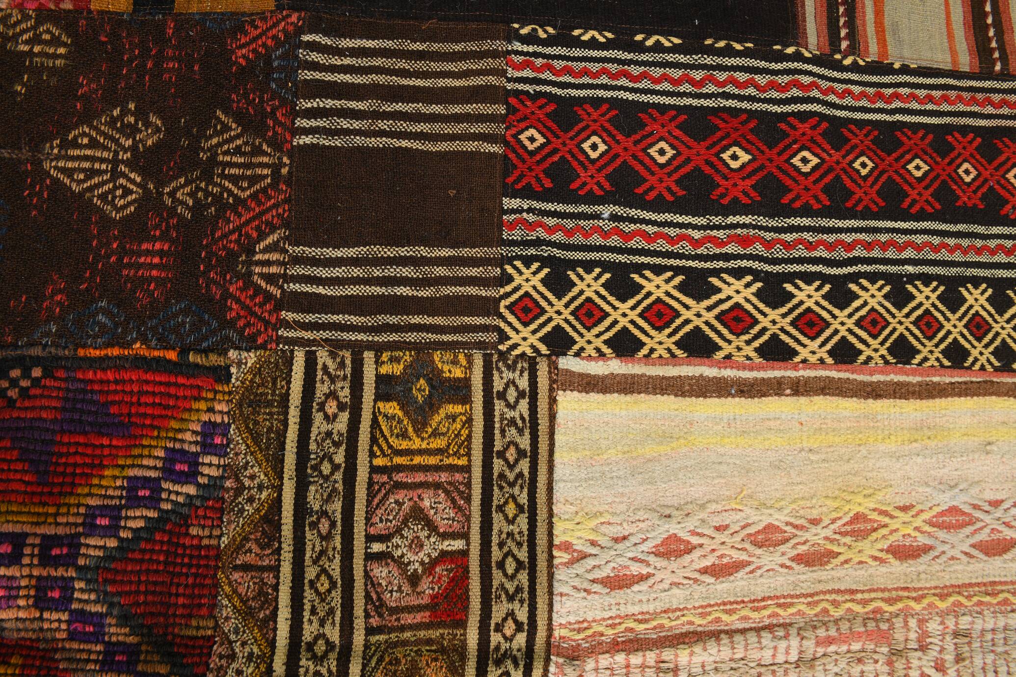 7x10 Multicolor Traditional Handmade Kilim Rug, 202x304Cm