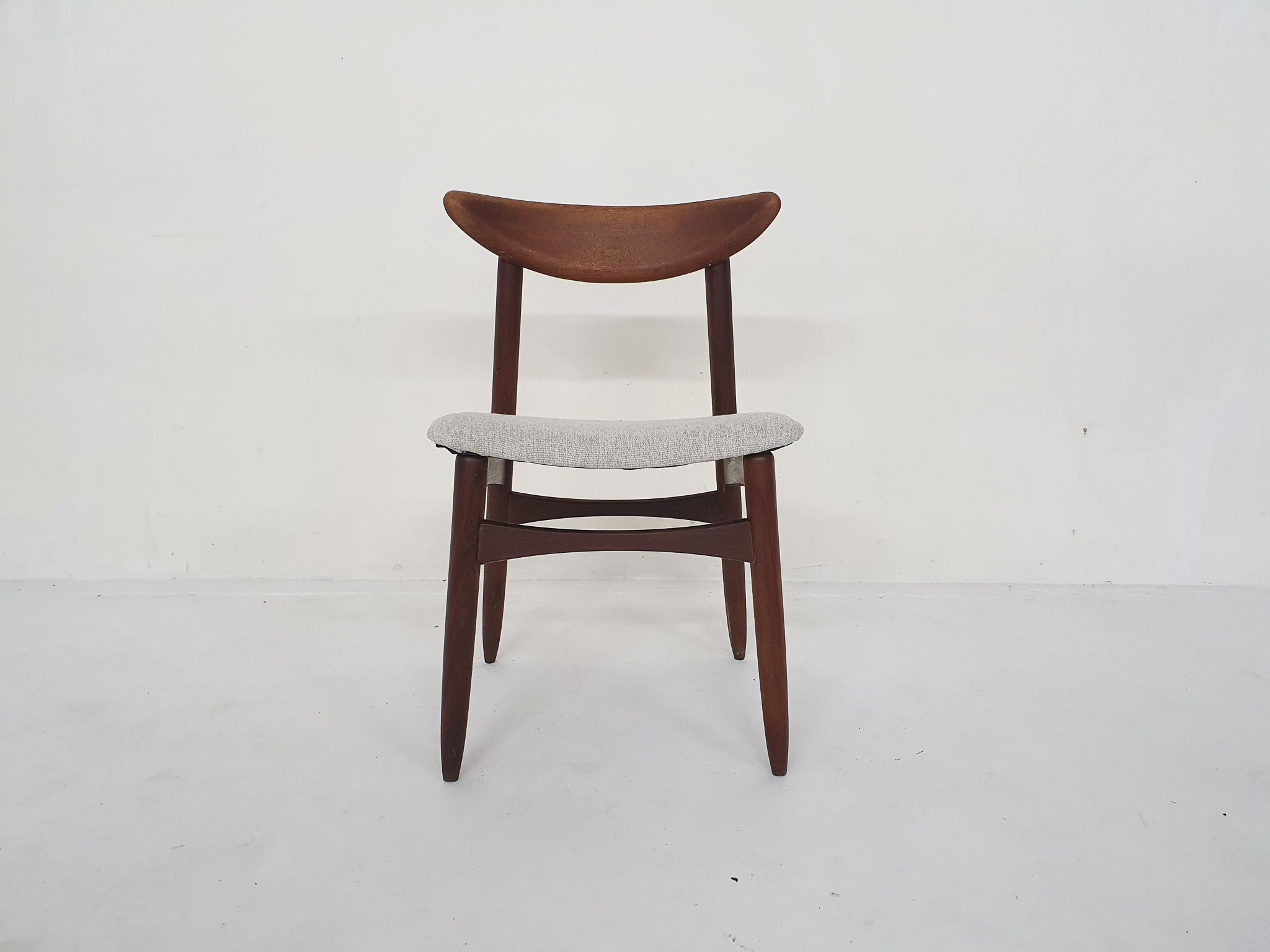 Solid teak Danish dining chair, Denmark 1950's