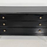 Mid-Century Modern Black Chest of Drawers by Carlo di Carli, 1950