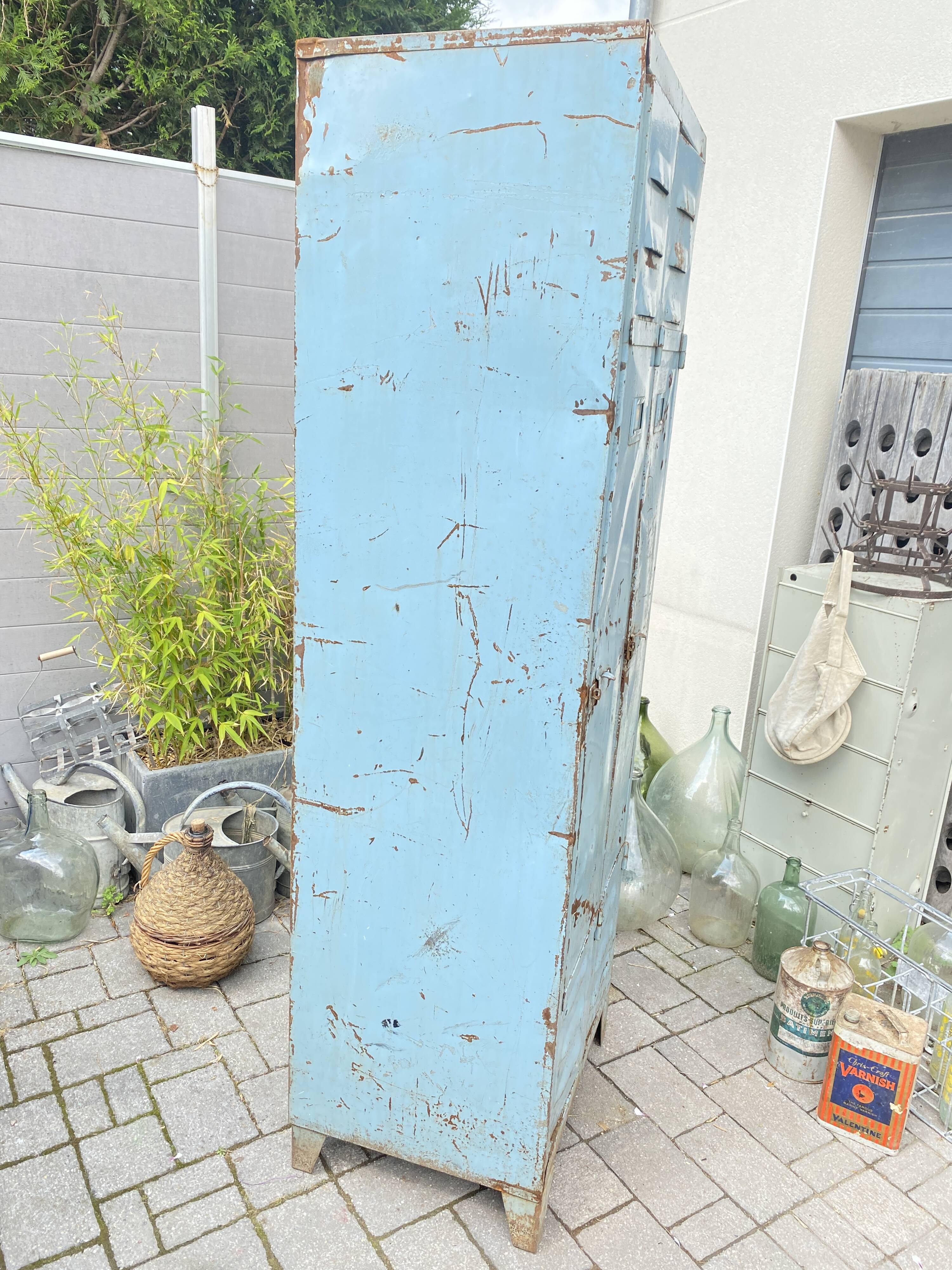 Vintage metal industrial wardrobe