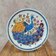 Hand-painted Greek artisan wall plate P.R. Keramik