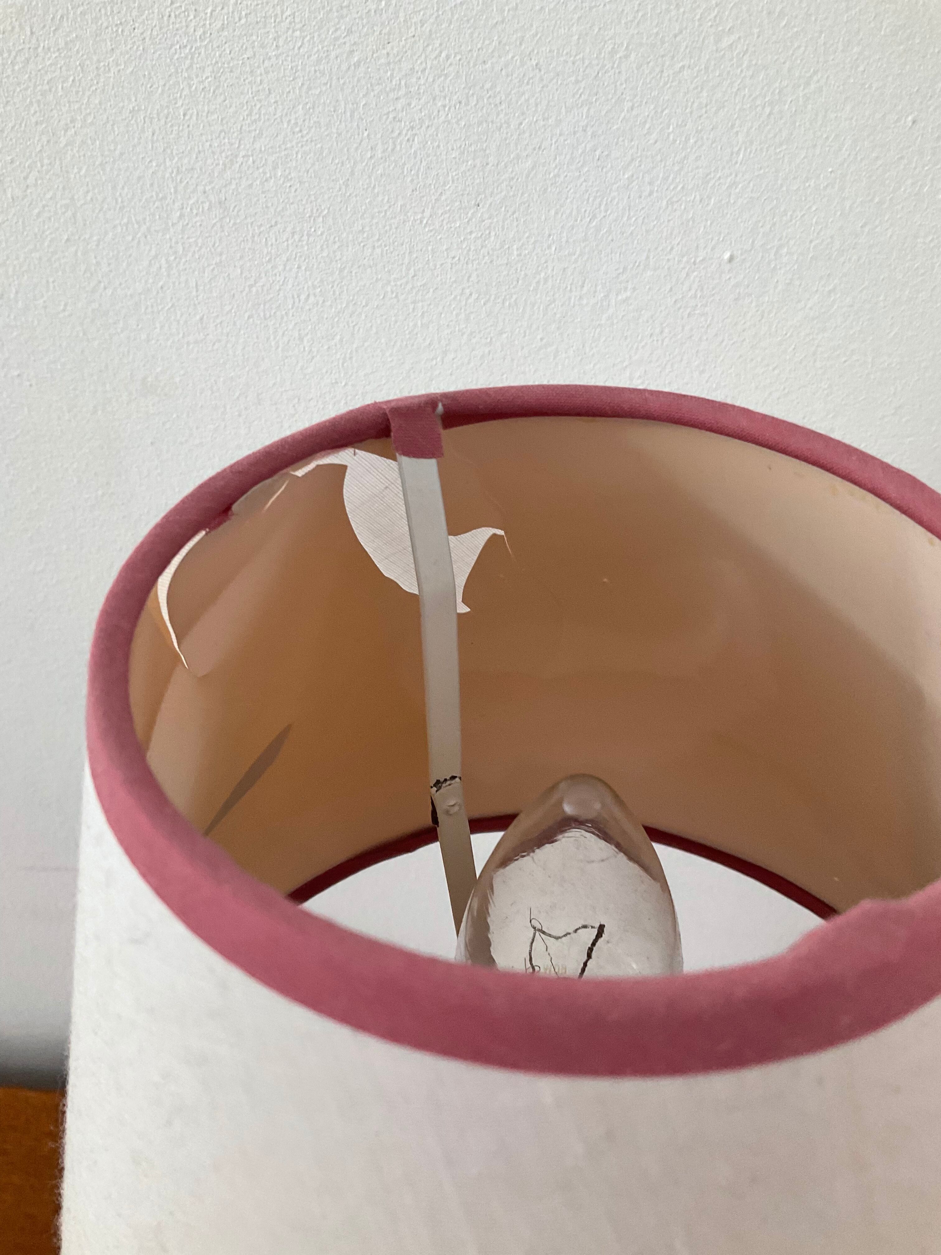 Pair of vintage 70s porcelain lamps
