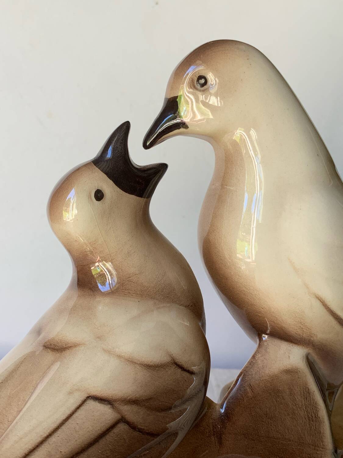 Sculpture céramique Art Deco oiseaux Charles Lemanceau