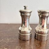 Silver Metal Art Deco Nouveau Salt and Pepper Shaker