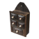 Primitive Wood Carved Kitchen Apothecary Spices Cabinet