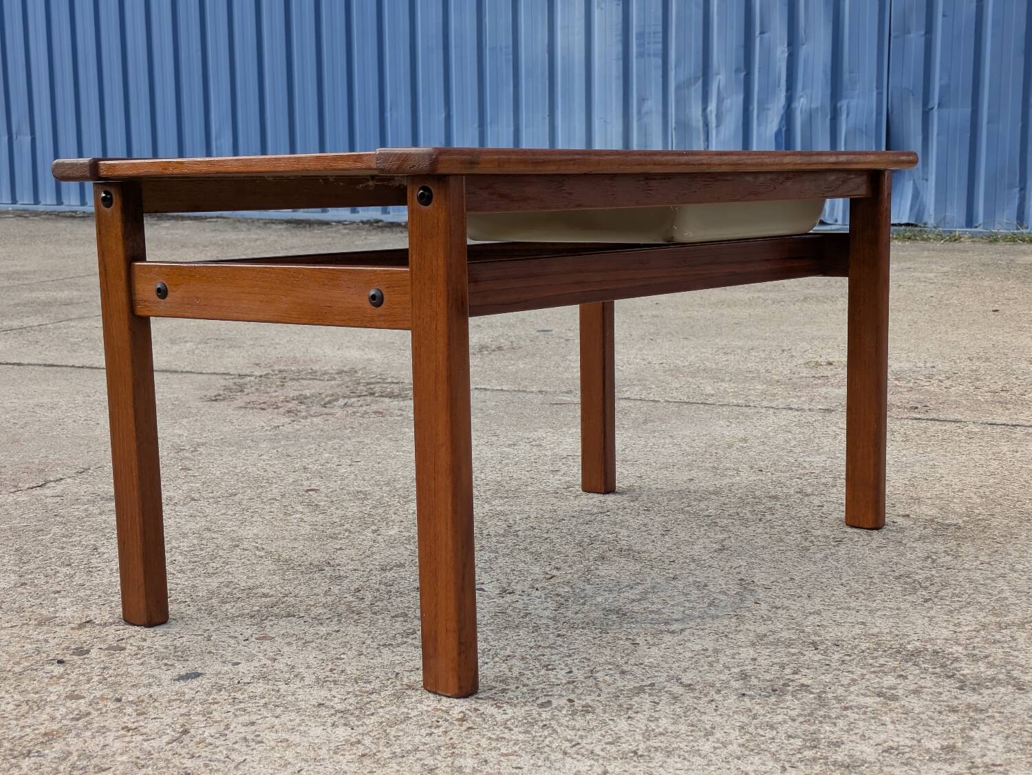 Vintage Scandinavian teak planter coffee table – 1960s