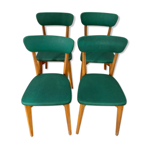 lot de 4 chaises de bistrot vintage, vers 1950
