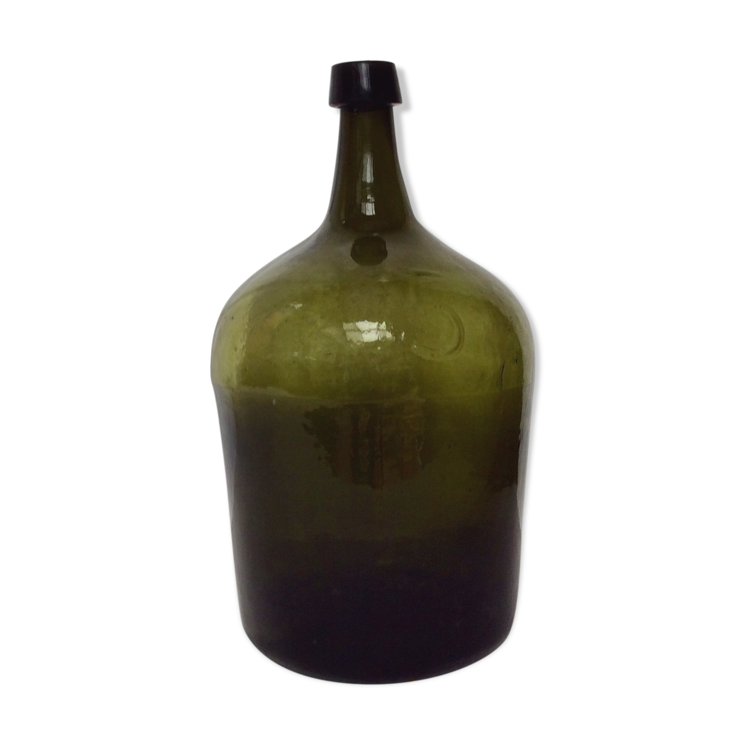 Glass bottle dark green color 5 liters