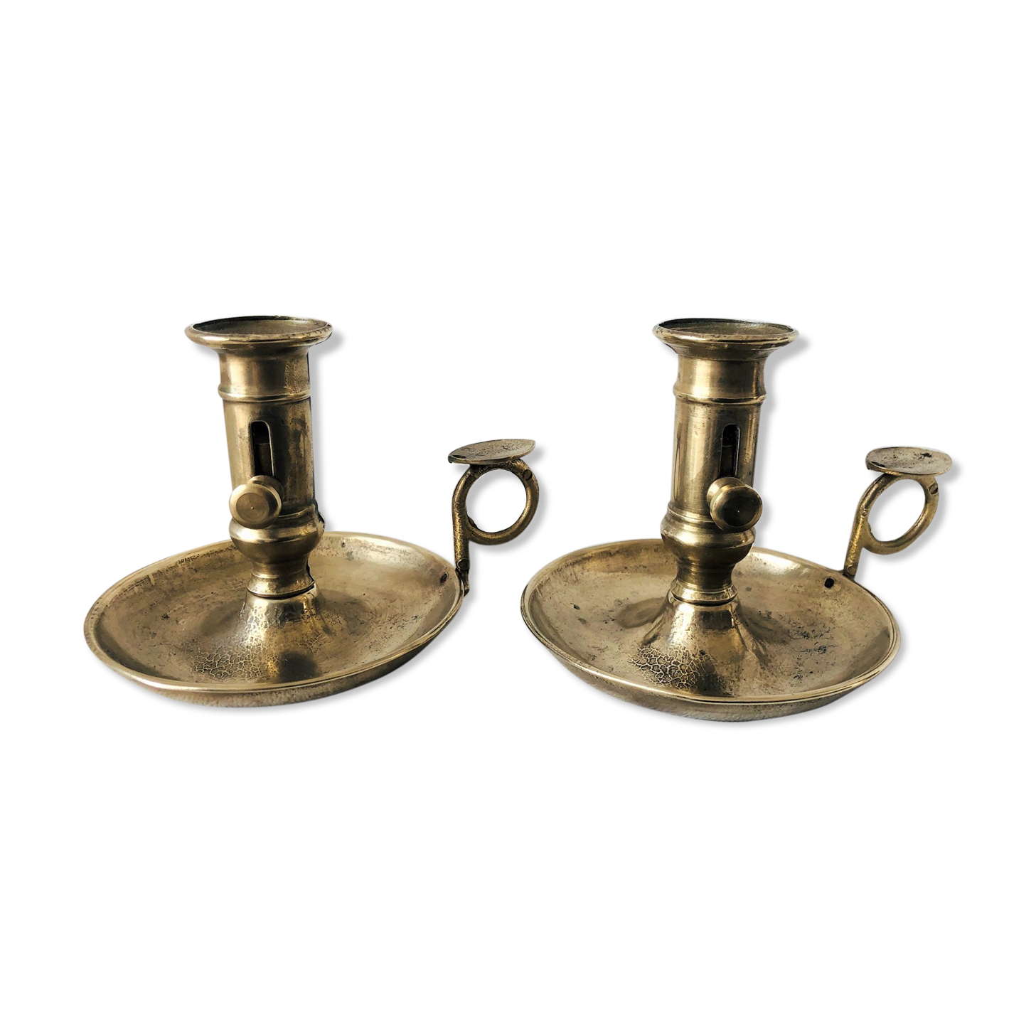 Duo candlesticks in brass