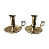Duo candlesticks in brass